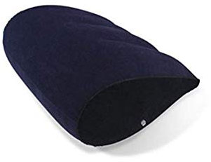 Carolilly Lendenkissen Sex Kissen Gekipptes Liebeskissen für Bett und Sofa Reisekissen (Navy Blau, 16 x 36 x 45 cm)