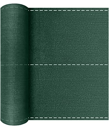 HENGMEI Sichtschutz Zaunblende Schattiernetz Sonnenschutz Windschutz Tennisblende HDPE Schattiergewebe für Sportplatz, Garten(1.5X10m, Grün)