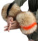 MoreChioce Pelzmanschetten,Kunstfell Armstulpen Damen Pulswärmer Flauschig Fellstulpen Herbst Winter Manschetten Handschuhe für Herbst Wintermantel Kapuze,Braun Streifen
