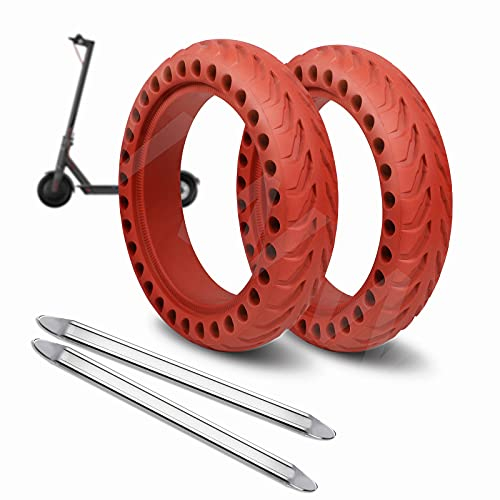 ANSENI Roues de Rechange Anti-Crevaison Pour Trottinette électrique de 8,5 Compatible avec Xiaomi Scooter électrique M365/Pro/1S Trottinette Cecotec Rouge