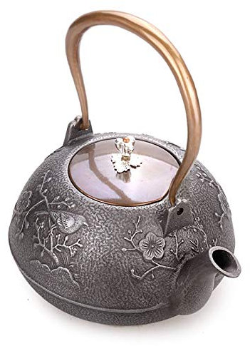 Cast Iron Teapot, Cast Iron Tea Kettle, Large Teapot, Cast Iron Tea Kettle For Wood Burner, 1.2 Litre