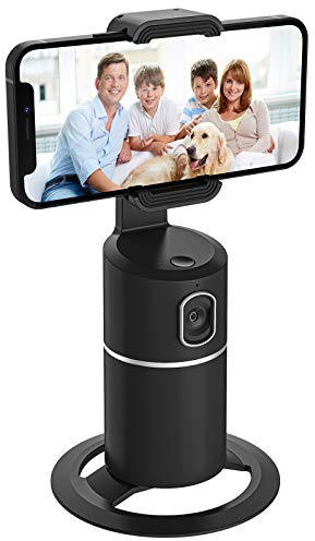 Joytrip Auto Tracking Phone Holder, 360° Rotation Face/Body Track Mount, Compatible with Smartphone, Black, 1/4-20 Thread