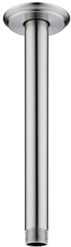 Anpean 8 Inch Shower Arm and Flange Brushed Nickel, Ceiling Mounted Shower Arm for Rain Shower Head