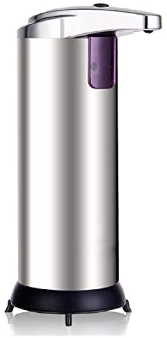 TopHomer Edelstahl Seifenspender Automatisch, Berührungsloser Elektrischer Automatischer Seifenspender Desinfektionsspender mit Infrarot-Bewegungssensor für Bad Küche(Enthält Keine Batterie)