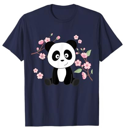 Panda süße Tiere für Kinder Kawaii Kirschblüten Pandas T-Shirt