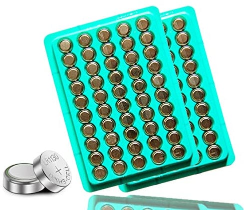 Alkaline Button Cell Batteries LR1130 AG10 SR1130 1.5V Coin Cell for Watches Toys Calculators 100-Pack 390 389A 162 Battery