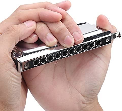 10-Loch-Mundharmonika, Spielmundharmonika Chromatische Mundharmonika Hohe Härte Weich Dick für Elektro für Profis