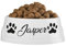 Personalised Custom Name Pet Bowl Sticker – Waterproof Vinyl Decal with Paw or Bone Design for Dog & Cat Bowls – Durable Pet Feeding Dish Label – Customisable Pet Accessory for Food & Water Bowls