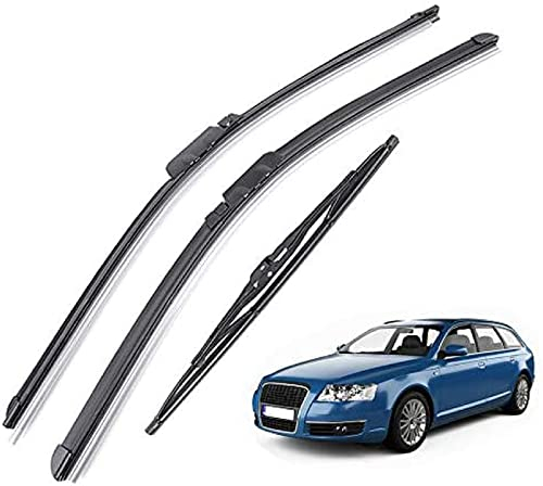 Front- und Heckwischerblatt, für Audi A6 C6 4F 2004-2011, Scheibenwischer vorne hinten Wischerset Windschutzscheibe Autozubehör