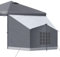 KAMPKEEPER Seitenzelt, Campingzelt für 3 m x 3 m Pop-Up-Pavillon, einfach aufzubauen, kompatibel mit 3 m breiten Zelten (grau) nur Seitenzelt