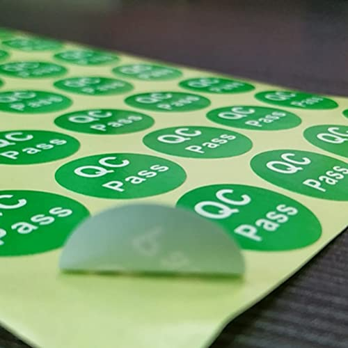 Gatuida Etiketten Aufkleber Rund: 1000 Stück Etiketten Selbstklebend Rund QC Pass Aufkleber Punktaufkleber 20mm Etiketten Klebepunkte