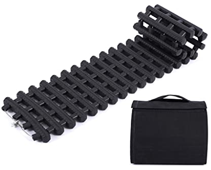 ZONOBI Recovery Traction Tracks Matte mit Tragetasche Hochbelastbar Biegbar Schienen-Reifen-Leiter Bergungsgleis für Schlamm, Schnee (Size : 60 * 21cm/24 * 8.3inch)
