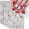 JMEOWIO 10 Sheets Glitter Christmas Nail Art Stickers Decals Self-Adhesive Snowflake Winter Holiday Cute Deer Nail Supplies Nail Art Design Decoration Accessories