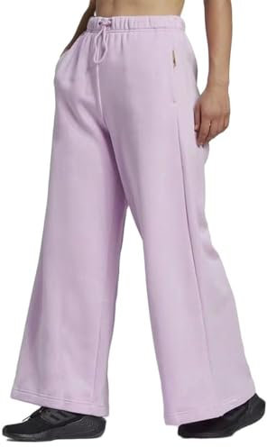 adidas Weite Damen-Fleecehose, Flieder, L