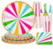 PARTY GO Ensemble de vaisselle jetable de 96 pièces comprenant des assiettes en carton de 22,9 cm, des assiettes en carton de 17,8 cm, des tasses, des serviettes, pour pique-nique, fête d'anniversaire