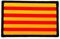 Bestickte Aufnäher mit Flagge Katalonien mit offiziellen Farben - gesticktes Wappen - Biker-Patches, bestickte Aufnäher - Militär Patch Katalonien (Bandera Katalonien)