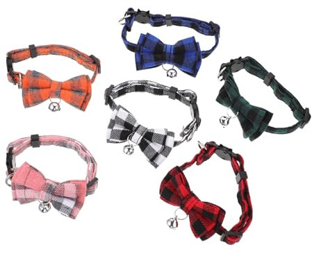 Housoutil Katzenhalsband Mit Fliege Lustiges Haustier-Halsband Mit Glöckchen Für Tägliche Partys Und Versammlungen