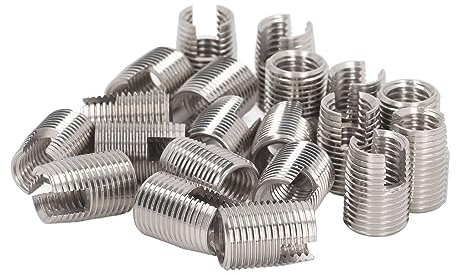 20-teiliger, Geschlitzter, Selbstschneidender Gewindereparatureinsatz aus Edelstahl, X 1,5, 22 Mm Hülse, Starke Zugfestigkeit, Breite Anwendung für Autos