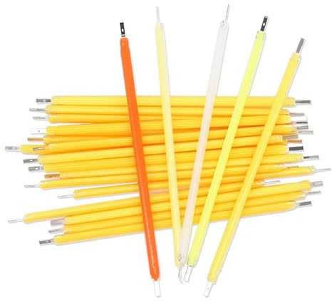 LIGHBIB 50 Stücke LED Filament 68mm Edison-birne DC 3 V LED COB Filament Lampe Teile Dioden Für DIY Dekorative Lampe,Grün,3V 10Stk