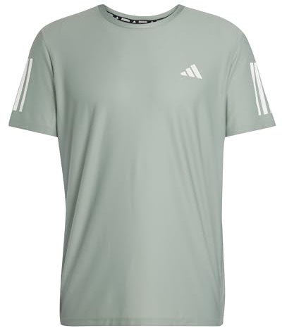 adidas Men's Own The Run Tee, Silver Green, L