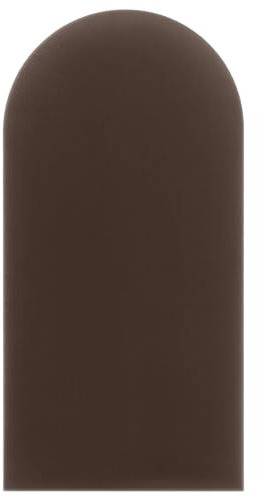 Coussin Mural Décoration Murale Lit Tour de tête Ovale Panneau Mural rembourré Revêtement Mural 3D Moderne Panneau de Luxe rembourré 30 x 100 cm Brun