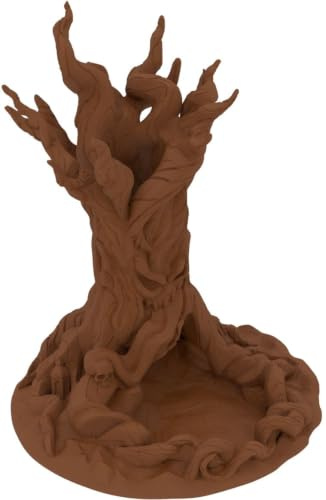 Feldherr Der Schreckensbaum Würfelturm - ca 20 cm hoch aus PLA in Deutschland gedruckt für Rollenspiele und Tabletop Games wie D&D Dungeons and Dragons Fantasy und Mythic roll, Farbe:Braun