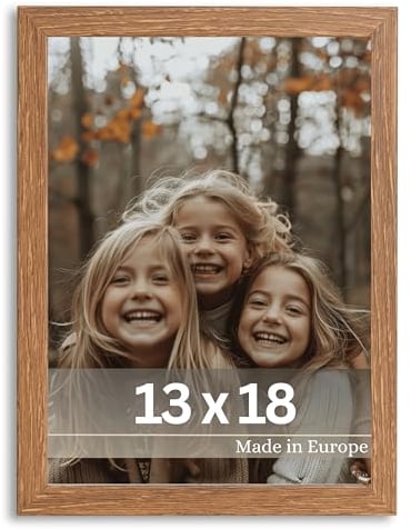 VictoR Bilderrahmen Dali 13x18 cm Braun - Fotorahmen Holz - Bilderrahmen Set Braun 13x18 - moderner Holzrahmen mit bruchsicherem Acrylglas
