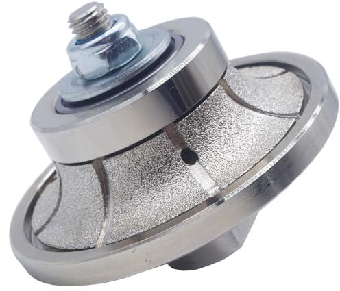 B13 1/2 Inch Demi Bullnose Medium Vacuum Brazed Diamond Hand Profiler Half Bullnose Router Bit Angle Grinder Sink Profiler Grinding Wheel with 5/8-11 Arbor for Granite,Marble,Concrete Countertop
