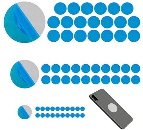 TYGFRT 60 Pieces Metal Plate Sheet, Self-Adhesive, Stainless Iron, 10Mm, 20Mm, 30Mm, Cell Phone Holder, Magnetic Base Plate