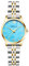 VXFAIZY Damen Einfachheit Uhr Wasserdicht Casual Armbanduhr für Frauen(Silberfarben/Blau)
