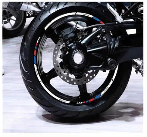 Aufkleber für Felgenräder Für B&MW Für R NineT Motorrad Rad Aufkleber Aufkleber Reflektierende Rim Bike Motorrad Geeignet Abziehbilder & Aufkleber(Multi-colored4)