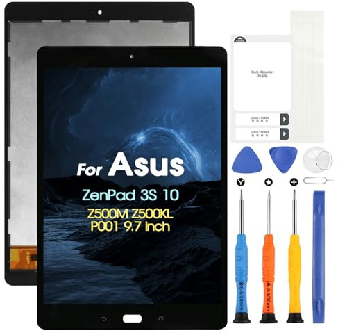 ARSSLY per Asus ZenPad 3S 10 LCD Schermo, Sostituzione Schermo per Asus Z500M P027 Z500KL P001 Z500 9.7 pollici LCD Display Digitazer Full Assembly con Riparazione Kit, Nero