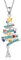Flyow Weihnachtsbaum Halskette für Damen 925 Sterling Silber Grüne Weihnachtsbaum Anhänger Halskette – Winter Feiertags Weihnachten Kette Niedlicher Bunter Zirkonia Weihnachten Schmuck Geschenke