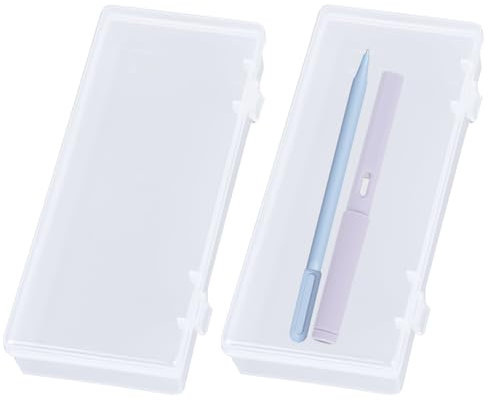 Vierone 2 Pcs Small Storage Containers Transparent Portable Rectangle Small Plastic Containers With Lids Small Plastic Box for Jewellery Storing Crafts Screws and Storing Small Items