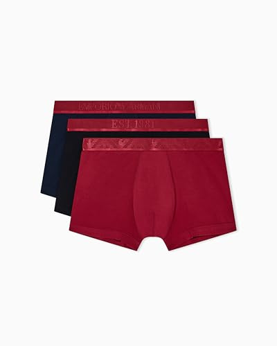 Emporio Armani Herren Shiny Logoband Pack 3-Pack Trunk, Blau, XXL, blau, XXL