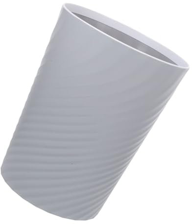 Lurrose Modern Plastic Small Bin Touchless Trash Can Bag Holder Ring Bedroom Office Waste Basket Compact Rubbish Bins for Home