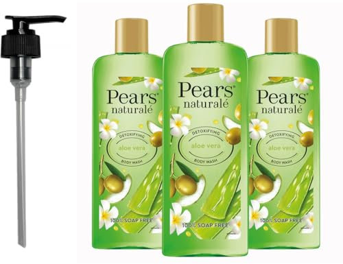 Pears Naturale Body Wash Aloe Vera 250ml 3 Pack + Pump