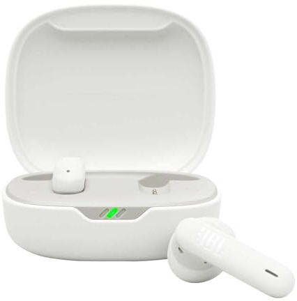 JBL Wave Flex 2 True Wireless Bluetooth Earbuds, 40h Battery, Pure Bass Sound, Smart Ambient, IP54 Water Resistant, Multi-Point, Open Design, Mic, White (Renewed)