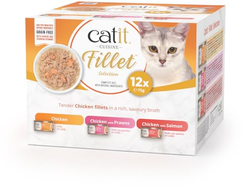 Catit Cuisine Chicken Fillet Variety Pack Wet Cat Food for Adult Cats 1x75g