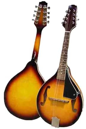 Acoustic Mandolin Intermediate Soprano Eight String Mandolin Instrument Orange(Orange)