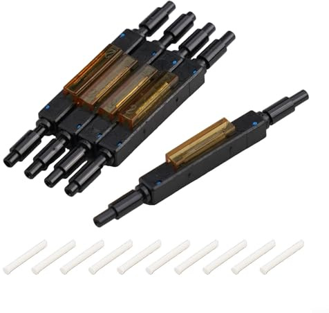 L925B Glasfaser-Schnellverbinder für Fallkabel, mechanischer Spleiß für 0,25 mm und 0,9 mm Fasern, Metall-V-Nut-Design, hohe Einfügedämpfungsstabilität, geeignet (5 Stück)