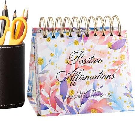 Täglicher Stoik-Kalender, inspirierender Tageskalender, 365-Tage-Datumsbuch, motivierendes Stehtagebuch, positives Bestätigungs-Tagebuch für Frauen, langfristiger Gebrauch, Schminktisch