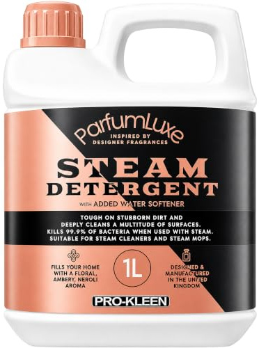Pro-Kleen Parfum Luxe Steam Mop Detergent Cleaner 1L - Deeply Cleans, Removes Stains, Deodorises - Inspired by Designer Fragrance - Leaves a Long-Lasting (Floral, Amber & Neroli)