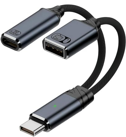 Mowpiny Cable OTG USB C 2 en 1 con Carga, Adaptador OTG Tipo C