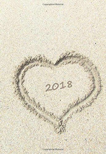 Mini Kalender 2018 - HERZ IM SAND - ca. DIN A6: 1 Woche pro Seite
