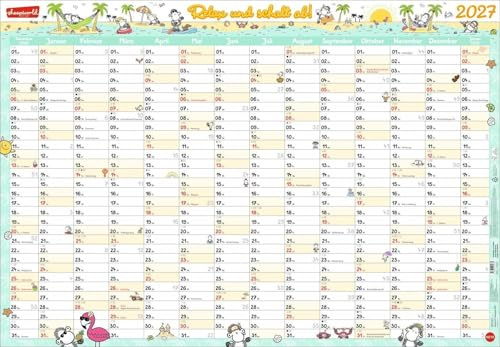 sheepworld Posterplaner 2027: Liebevoll illustrierter Wand-Kalender mit niedlichen Schaf-Cartoons. Praktischer Jahresplaner 2027 zum Eintragen.