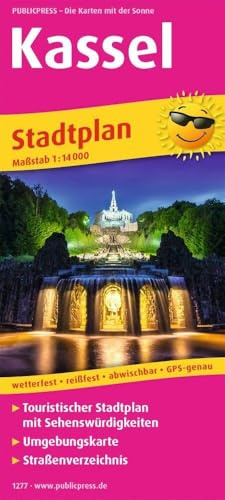 Publicpress Stadtplan Kassel 1:14.000: Touristischer Stadtplan mit Sehenswürdigkeiten und Straßenverzeichnis. 1:14000 (Stadtplan: SP)