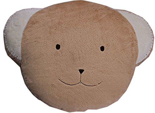 TEDDY HOUSE Bärenkopf Kissen kuschelig und anschmiegsam “Bär Cushion“ in beige 50 cm