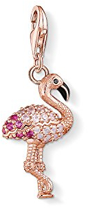 Thomas Sabo Damen Charm-Anhänger Flamingo Charm Club 925 Sterling Silber 1518-384-9