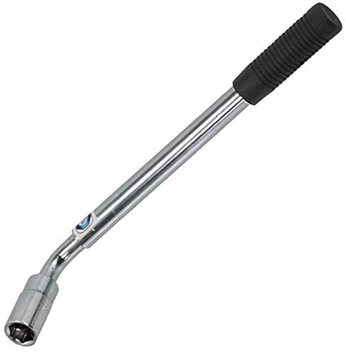 Spares2go Extendable Wheel Nut Socket Wrench 17mm 19mm Brace Breaker Power Bar 1/2 dr